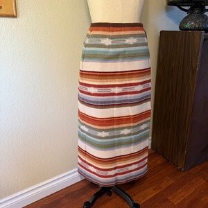 NWOT Vintage Pendelton Virgin Wool Long Pencil Wrap Skirt Size 2